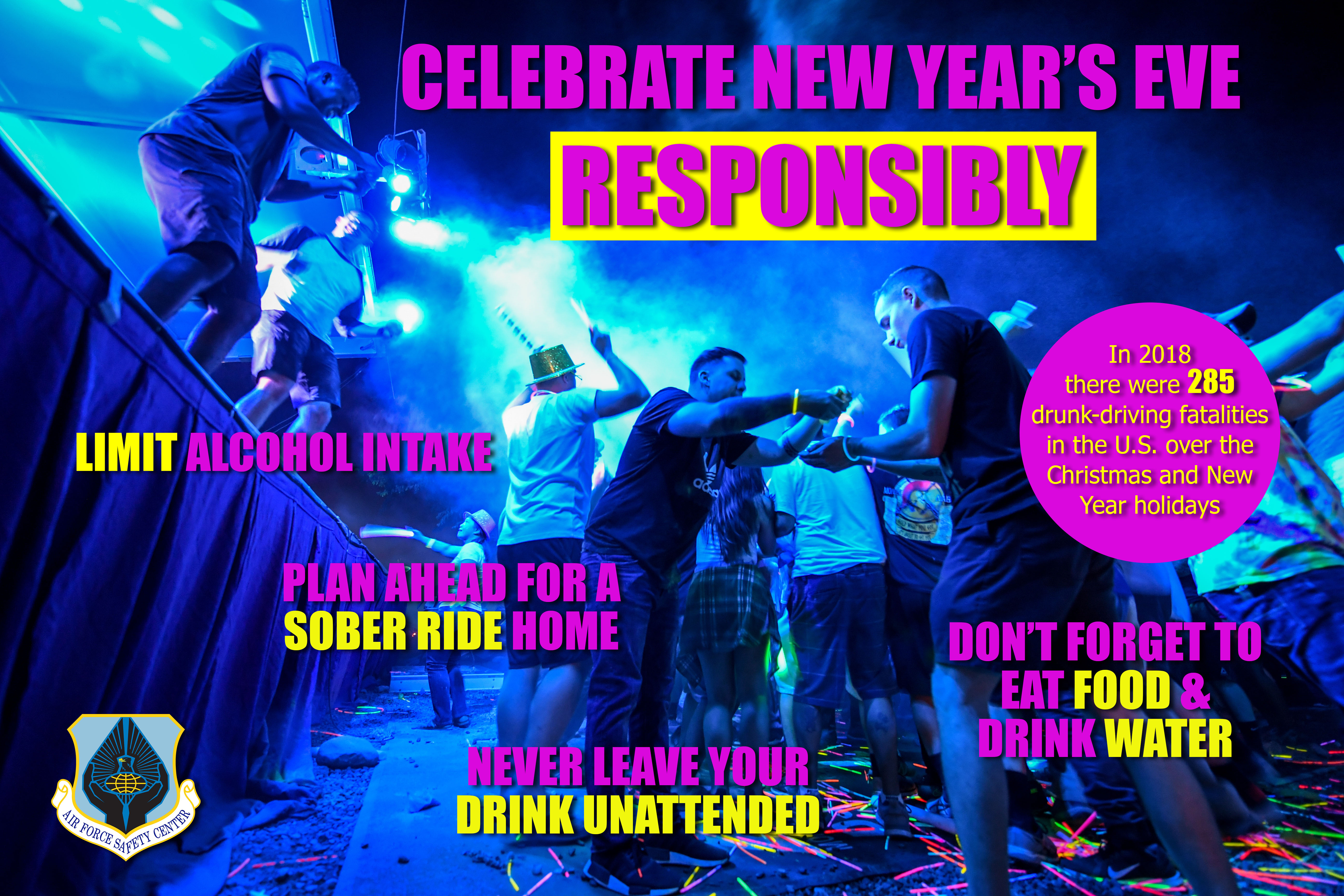 Celebrate New Year's Eve Responsibly poster